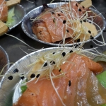 Gerookte zalm met passende garnituur